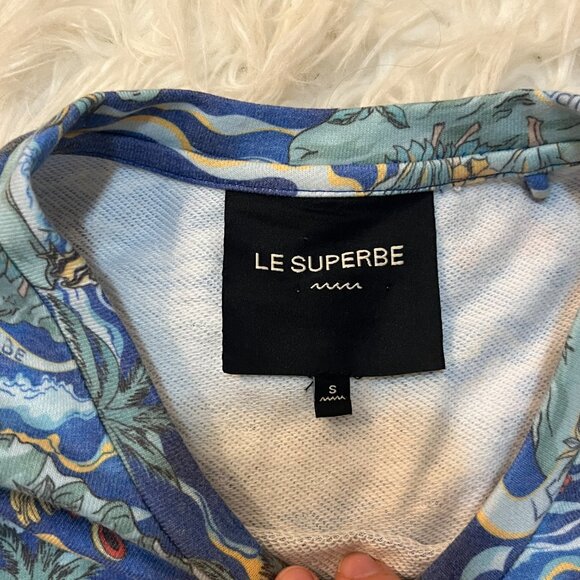 Le Superbe Tropical Beach Ocean Surf Women's Small Tee - Picture 3 of 5